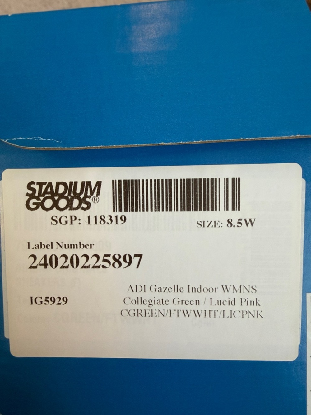 adidas Teal Suede Sneakers with White Stripes and Gum Sole - Picture 4 of 5